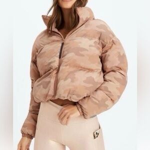 Fabletics Camouflage Cropped Puffer Jacket